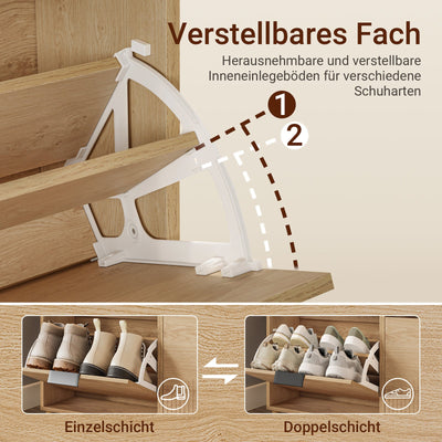 SoBuy meuble à chaussures étroit 24cm de large couleur bois dimensions 100x24x83cm FSR214-N
