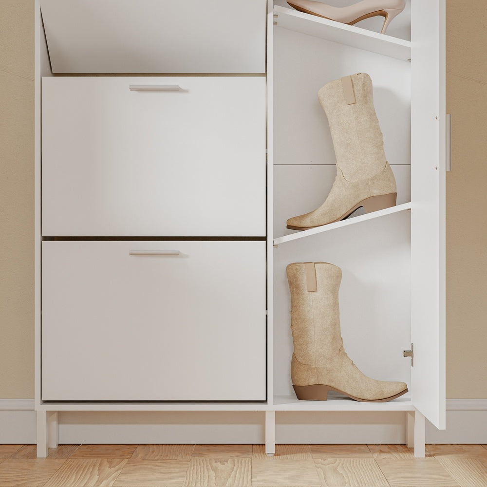 SoBuy | Schuhkipper schmal in Weiß | FSR230-W