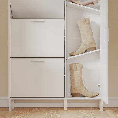 SoBuy | Schuhkipper schmal in Weiß | FSR230-W