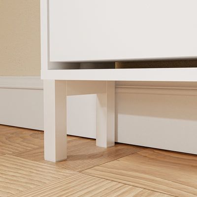 SoBuy | Schuhkipper schmal in Weiß | FSR230-W
