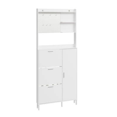 SoBuy | Schuhschrank schmal hoch weiß | FSR232-W