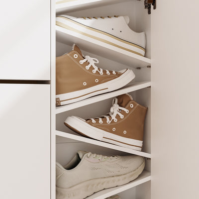SoBuy | Schuhschrank schmal hoch weiß | FSR232-W