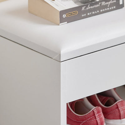 SoBuy | Schuhbank mit Sitzfläche | Schuhregal Weiß | FSR25-W