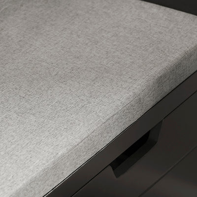 SoBuy | Coffre de rangement | Banc avec siège | Boîte à chaussures | Noir | FSR63-II-SCH