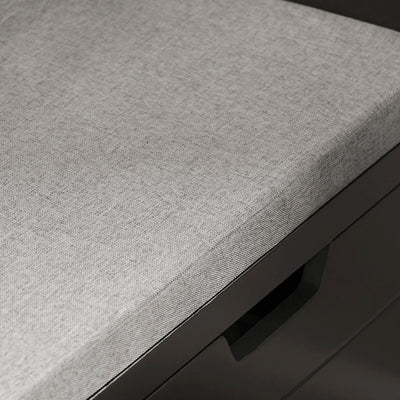 SoBuy | Comodino con panca | Panca con seduta | Scarpiera | Nero | FSR63-II-SCH