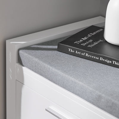 SoBuy | Banc à 2 tiroirs | Banc de lit | Blanc | FSR74-W 