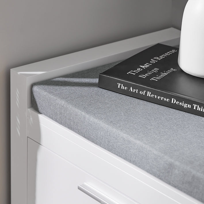 SoBuy | Banc à 2 tiroirs | Banc de lit | Blanc | FSR74-W 