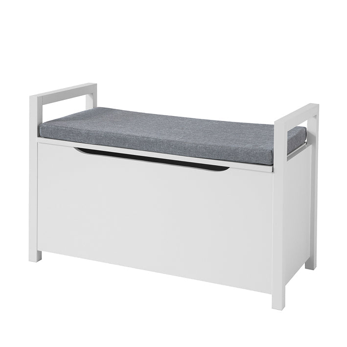 SoBuy | Scarpiera a ribalta | Panca contenitore | Cesto giocattoli | Bianco | FSR76-W