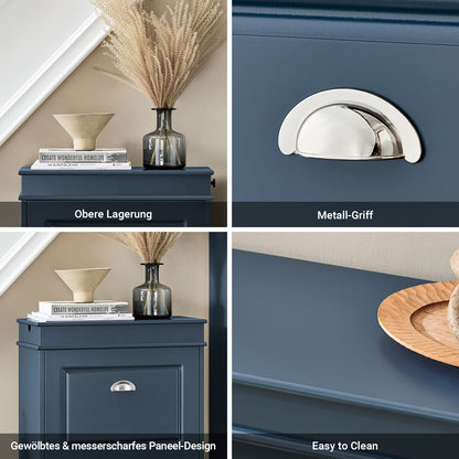 SoBuy | Meuble à chaussures | Meuble à chaussures à 2 portes | Coffre à chaussures bleu | FSR78-B