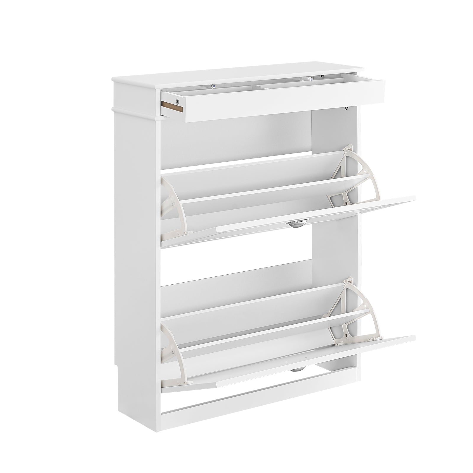 Prévente | SoBuy | Meuble à chaussures | Meuble à chaussures à 2 portes | Coffre à chaussures blanc | FSR78-LW