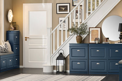 Prévente | SoBuy | Banc à chaussures à 2 rabats | Compartiment à chaussures | Bleu style campagne | FSR64-B