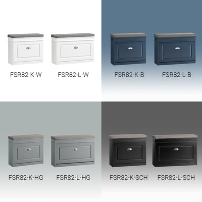 SoBuy | Scarpiera a ribalta | Panca portascarpe | Panca | Cassettiera portascarpe | Scarpiera blu | FSR82-K-B