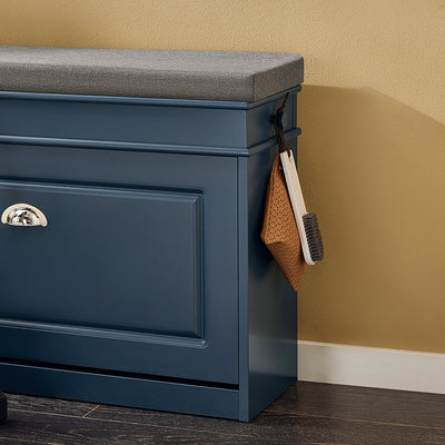 SoBuy | Scarpiera | Scarpiera a ribalta | Panchina porta scarpe | Blu | FSR82-L-B