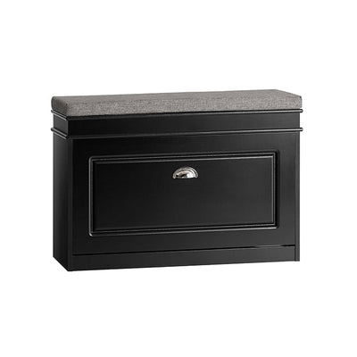 SoBuy | Scarpiera a ribalta | Panca portascarpe | Panca | Cassettiera portascarpe | Scarpiera Nera | FSR82-L-SCH