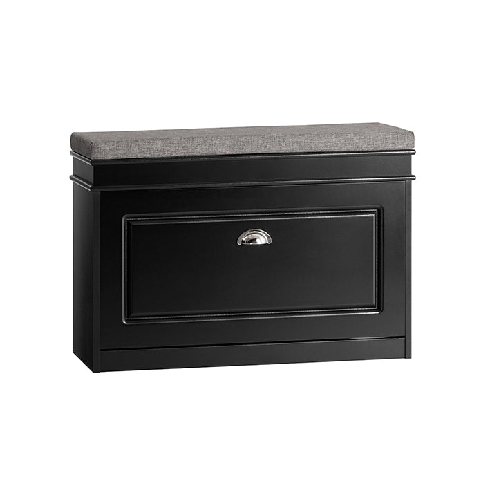 SoBuy | Scarpiera a ribalta | Panca portascarpe | Panca | Cassettiera portascarpe | Scarpiera Nera | FSR82-L-SCH
