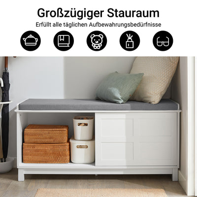 SoBuy | Banc de rangement | Banc à chaussures | Blanc | FSR86-W 
