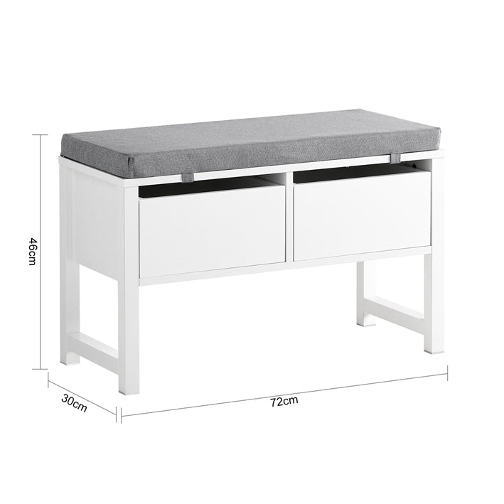 SoBuy | Panca Contenitore | Cassapanca con Vano Contenitore | Scarpiera | Bianco | FSR88-W