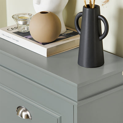 SoBuy | Meuble à chaussures | Rangement à chaussures à 3 portes | Coffre à chaussures gris clair | FSR94-HG 