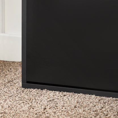 SoBuy | Meuble à chaussures 1 porte | Banc à chaussures avec coussin d'assise | Banc de rangement | Noir | FSR95-SCH