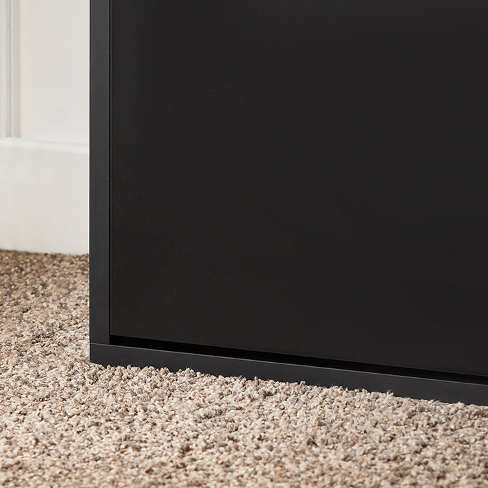 SoBuy | Meuble à chaussures 1 porte | Banc à chaussures avec coussin d'assise | Banc de rangement | Noir | FSR95-SCH