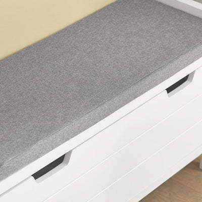 SoBuy | Cassapanca | Panchina con sedile | Scarpiera | Bianco | FSR97-W