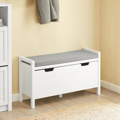 SoBuy | Cassapanca | Panchina con sedile | Scarpiera | Bianco | FSR97-W