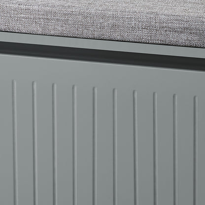 SoBuy | Meuble à chaussures | Banc à chaussures avec couvercle rabattable | avec coussin d'assise | Gris clair | FSR98-L-HG 
