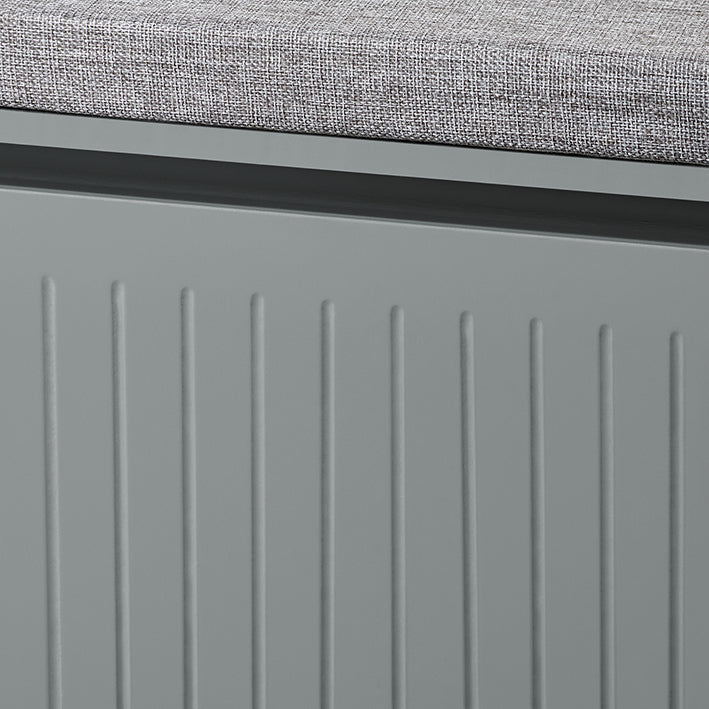 SoBuy | Meuble à chaussures | Banc à chaussures avec couvercle rabattable | avec coussin d'assise | Gris clair | FSR98-L-HG 