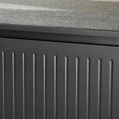 Prévente | SoBuy | Meuble à chaussures | Banc à chaussures avec rabat | Avec coussin d'assise | Noir | FSR98-L-SCH