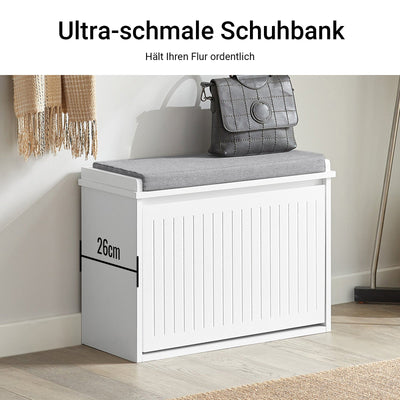 SoBuy | Scarpiera a ribalta | Scarpiera a panca | Panca porta scarpe | Bianco | FSR98-W