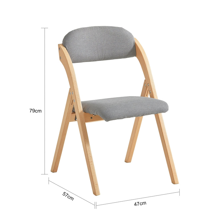 SoBuy | Sedia pieghevole | Sedia da cucina l Sedia da scrivania | Grigio chiaro | FST92-N