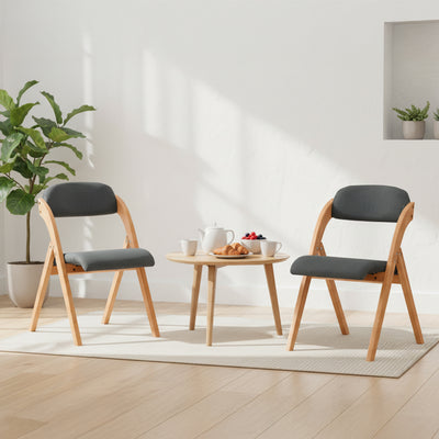 SoBuy 2er Set Klappstuhl Gepolstert | Ergonomische Esszimmerstühle Klappbar | FST92-SGx2