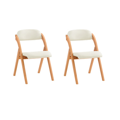 SoBuy | 2er Set Klappstuhl | Küchenstuh l Schreibtischstuhl | Weiß | FST92-Wx2