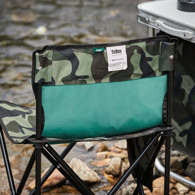 SoBuy | Chaise de camping | Chaise de pêche avec sac de transport | Chaise pliante | Camouflage | FST96-TN