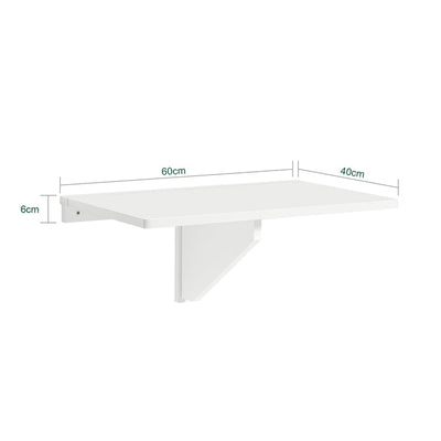 SoBuy | Table murale pliable de cuisine | Table pliante murale | Table murale blanche | FWT03-W