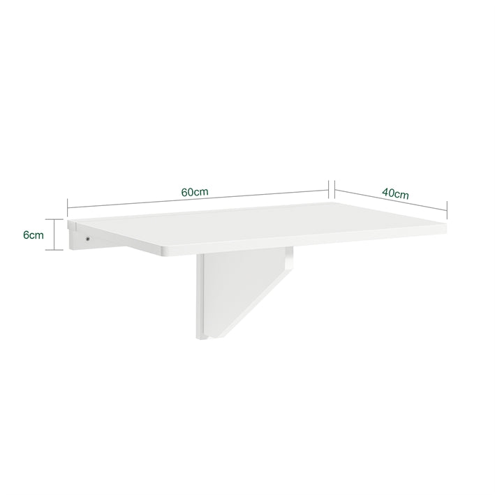 SoBuy | Table murale pliable de cuisine | Table pliante murale | Table murale blanche | FWT03-W