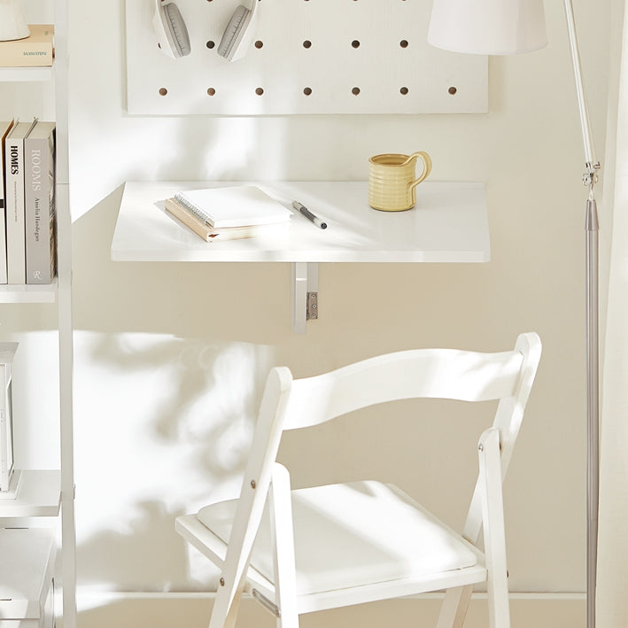 SoBuy | Tavolo da parete pieghevole per cucina | Tavolo pieghevole a muro | Tavolo a muro bianco | FWT03-W