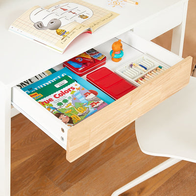 SoBuy | Bureau avec 2 étagères de rangement | Table d'ordinateur | Table de travail pour bureau à domicile | Blanc | FWT106-W