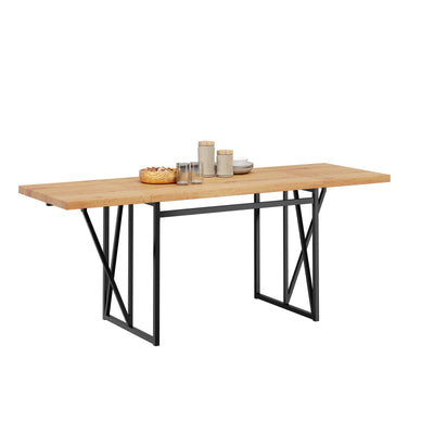 SoBuy Esstisch klappbar für 2-8 Personen Platzsparend 65x(110-200) x76cm FWT113-N