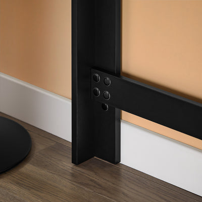 SoBuy | Table de bar/comptoir de cuisine | avec 3 étagères | Table haute | Table de cuisine noire | FWT17-II-SCH 