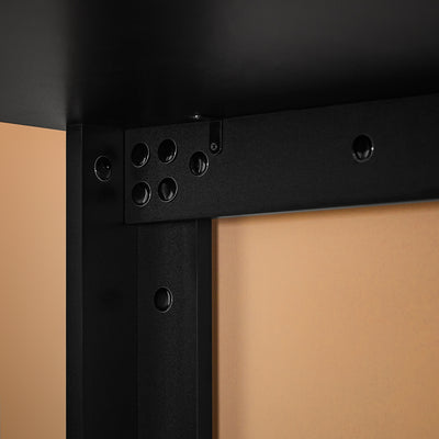 SoBuy | Table de bar/comptoir de cuisine | avec 3 étagères | Table haute | Table de cuisine noire | FWT17-II-SCH 