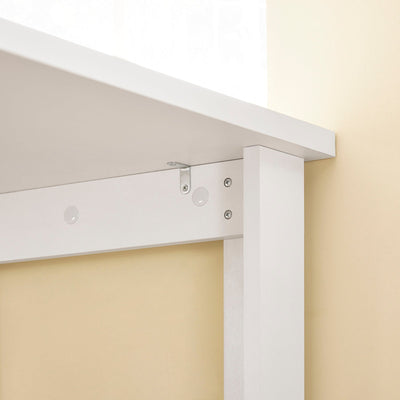 SoBuy | Table de bar | Table haute | Table de cuisine Blanche | FWT17-II-W