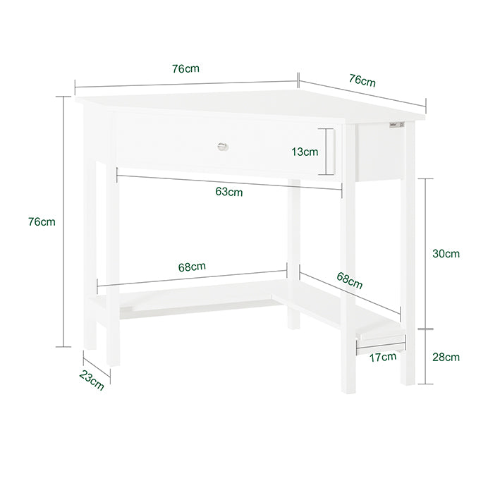 SoBuy | Scrivania ad angolo | Scrivania | Bianco | FWT31-W