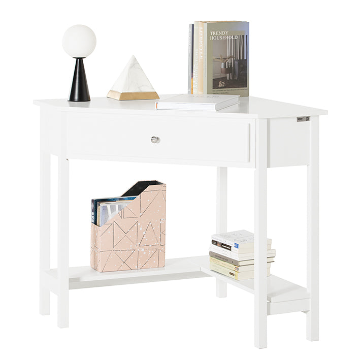 SoBuy | Scrivania ad angolo | Scrivania | Bianco | FWT31-W