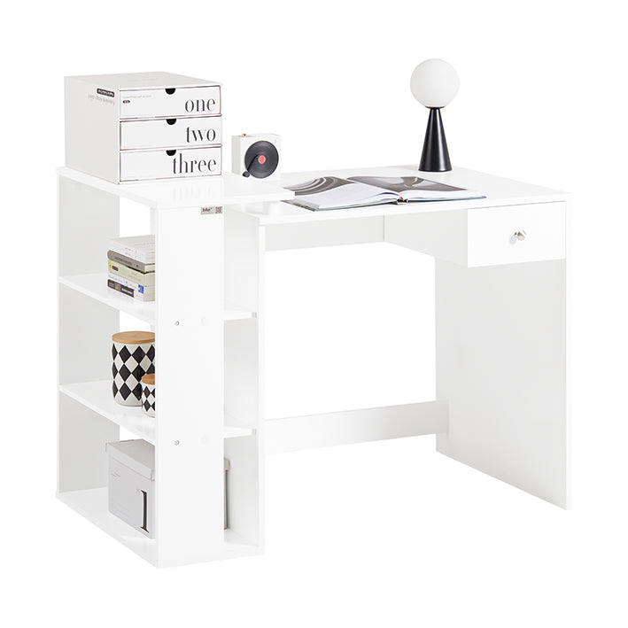 Prevendita | SoBuy | Scrivania Bianca | Scrivania con Scaffale | Scrivania per Bambini | FWT35-W