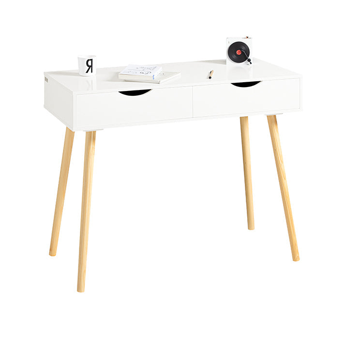 SoBuy | Scrivania bianca | con cassetti | Bianco FWT40-WN