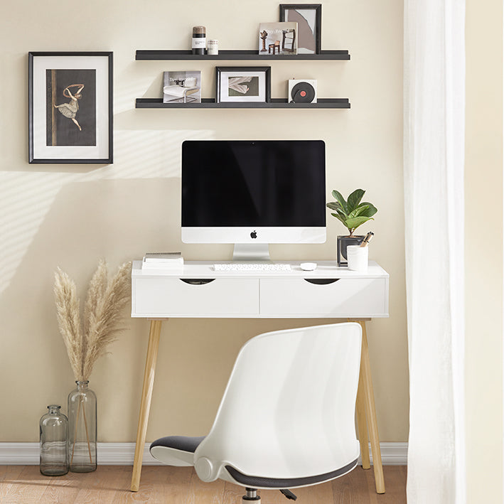 SoBuy | Scrivania bianca | con cassetti | Bianco FWT40-WN