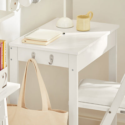 SoBuy | Bureau | Table d'ordinateur | Coiffeuse Blanc | FWT43-W