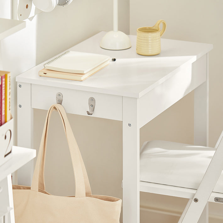 SoBuy | Bureau | Table d'ordinateur | Coiffeuse Blanc | FWT43-W