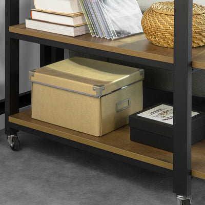 SoBuy | Table d'appoint en forme de L | Table basse | Bureau d'angle au design industriel | FWT83-PF